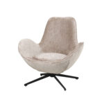 Poltrona girevole in tessuto grigio "Dora"