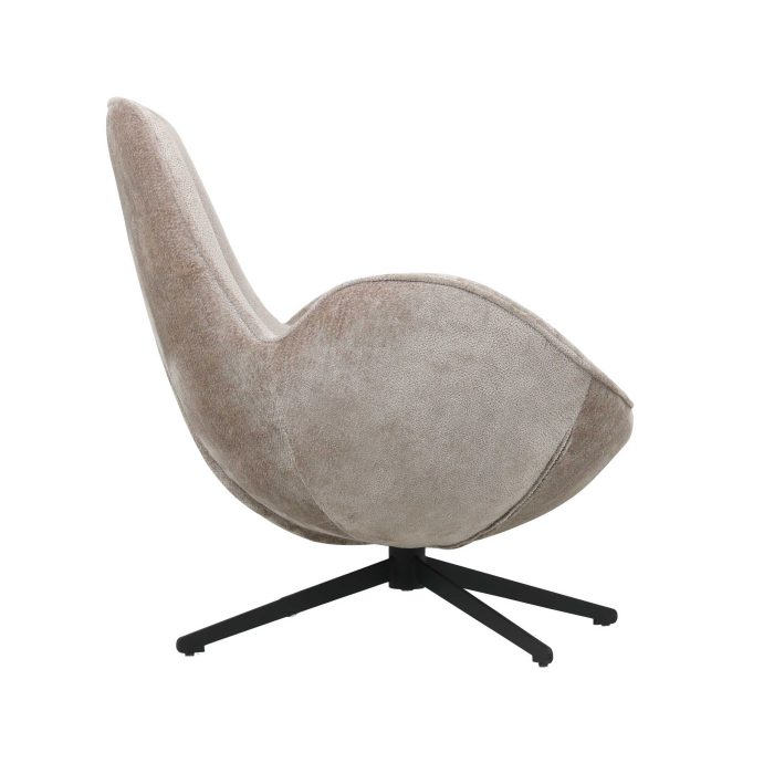 Poltrona girevole in tessuto grigio "Dora" - immagine 4