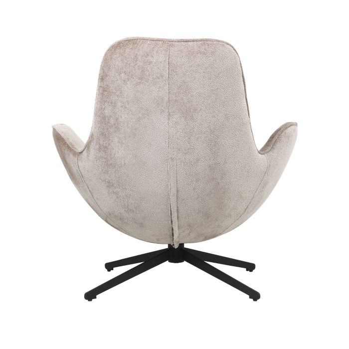 Poltrona girevole in tessuto grigio "Dora" - immagine 5