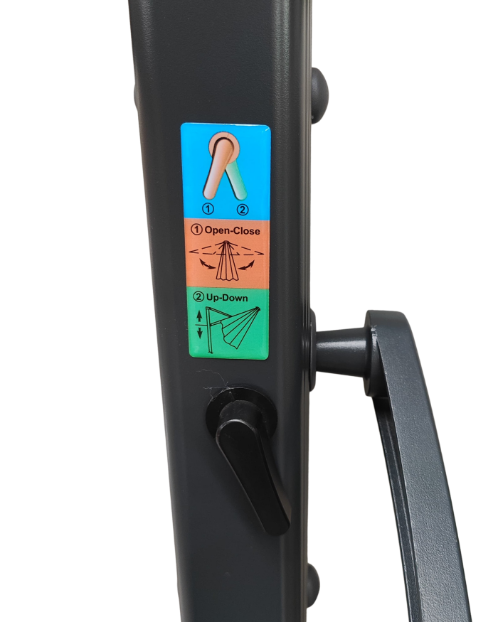 Ombrellone 3X3 con palo laterale - immagine 5