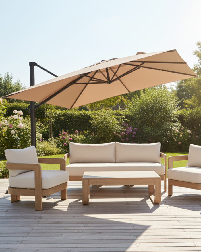 Ombrellone 3X4 m con palo laterale - immagine 2