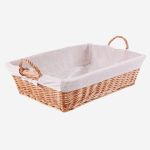 Cesta in vimini foderata