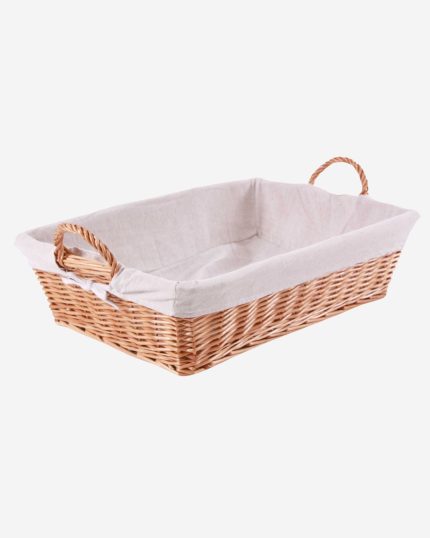 Cesta in vimini foderata