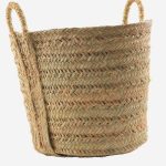 Cesto in giunco con manici  Ø50H50