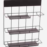 Mensola in metallo con portaoggetti