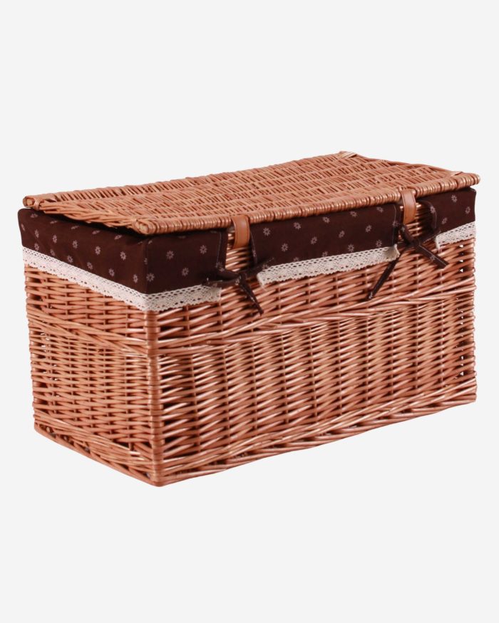 Set di 3 bauli in vimini bollito foderati - immagine 2