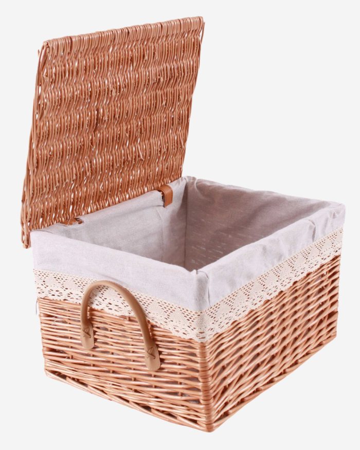 Bauli rettangolari in vimini bollito in set di 2 - immagine 2