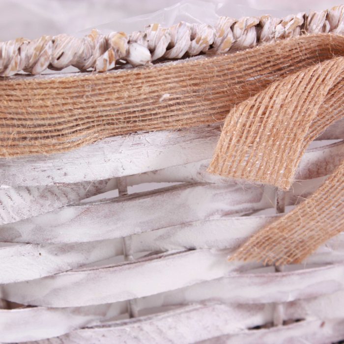 Set di 3 vaschette rettangolari in pioppo e juta - immagine 3