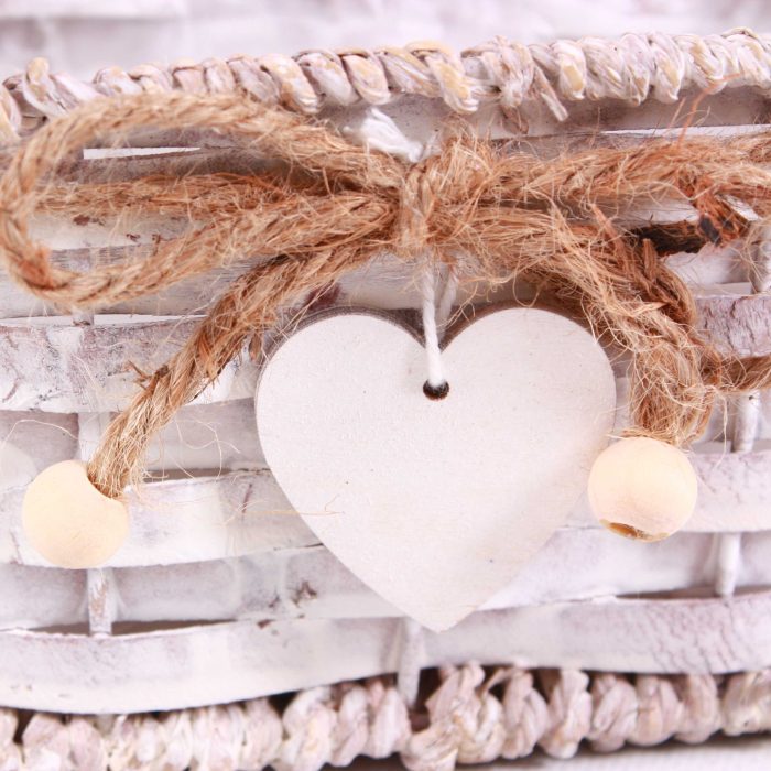 Set di 3 vaschette ovali in pioppo e juta - immagine 2