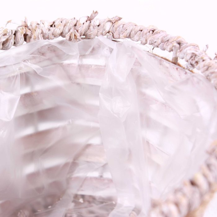 Set di 3 vaschette ovali in pioppo e juta - immagine 3