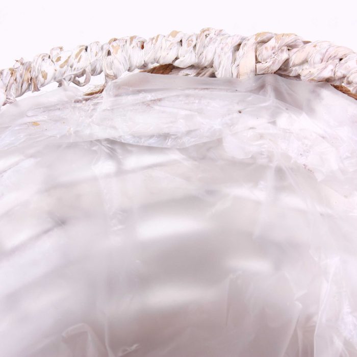 Set di 3 di vaschette rotonde in pioppo e juta - immagine 3