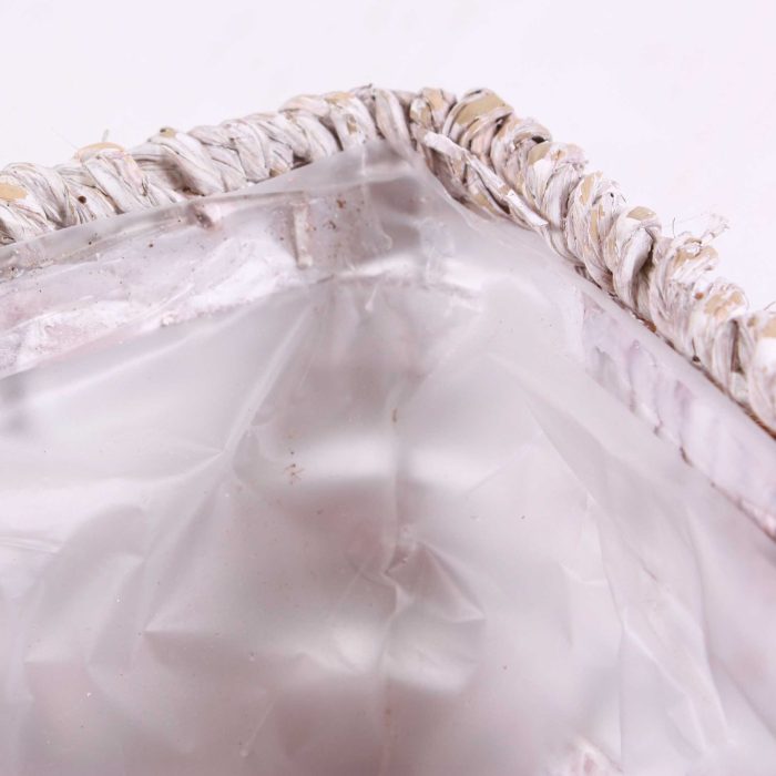 Set di 3 vaschette quadrate in pioppo e juta - immagine 2