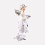 Angelo decorativo natalizio in resina