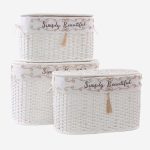 Set di 3 bauli in bambù "Simply beautiful"