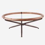 Tavolino da caffè in legno e ferro