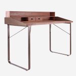 arredo contemporaneo linea elegance, scrivania in legno di abete e ferro