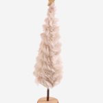 Albero di natale decorativo in peluche beige