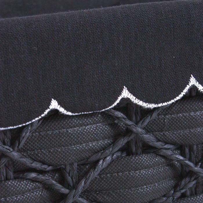 Set di 2 vaschetta in tessuto non tessuto nero - immagine 2