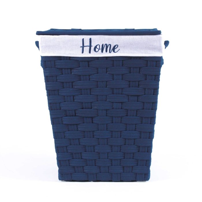 Portabiancheria in tessuto non tessuto blu - immagine 3