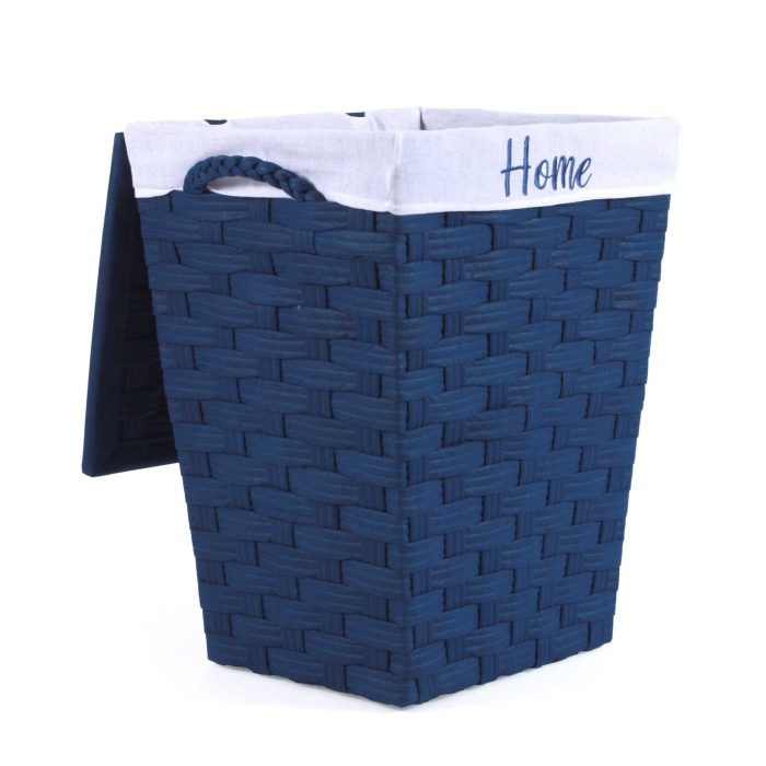 Portabiancheria in tessuto non tessuto blu - immagine 4