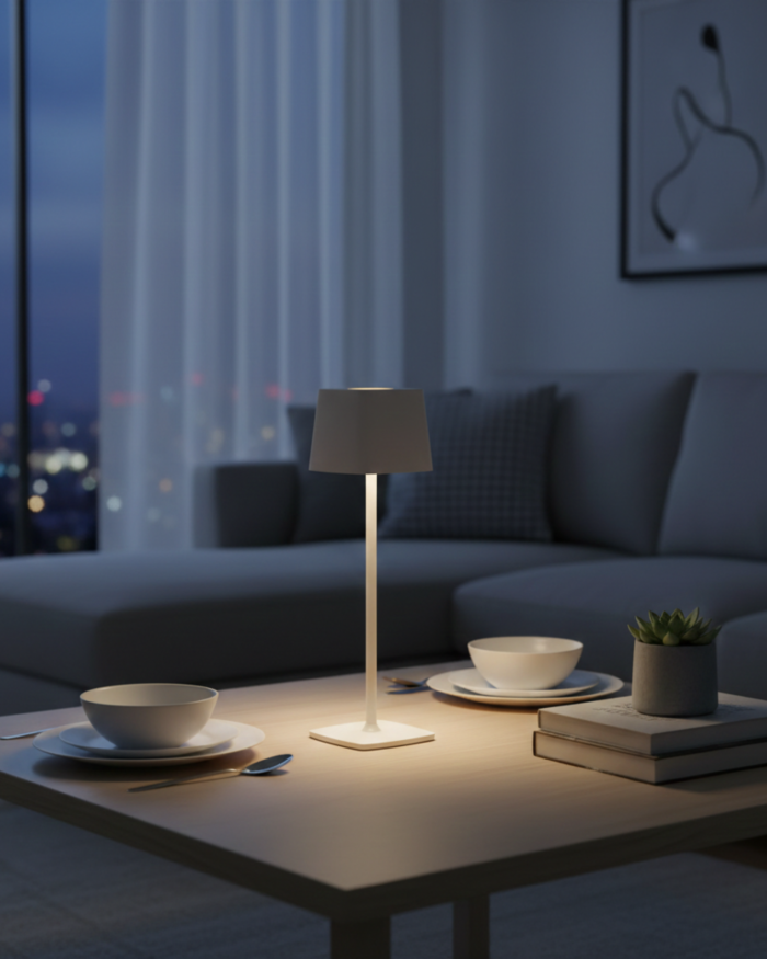 Lampada a led touch “Roma” bianco con 3 colorazioni luce - immagine 2