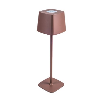 Lampada a led touch “Roma” marrone con 3 colorazioni luce