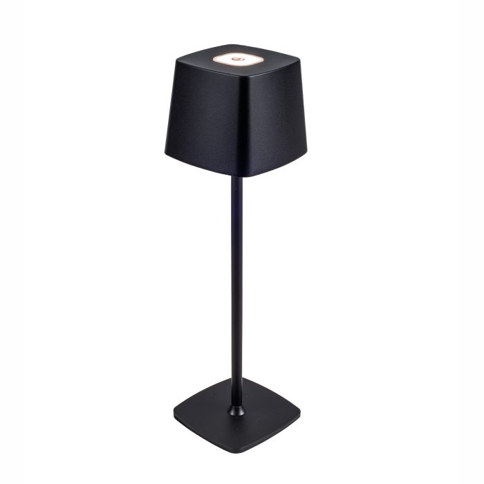 Lampada a led touch “Roma” nero con 3 colorazioni luce