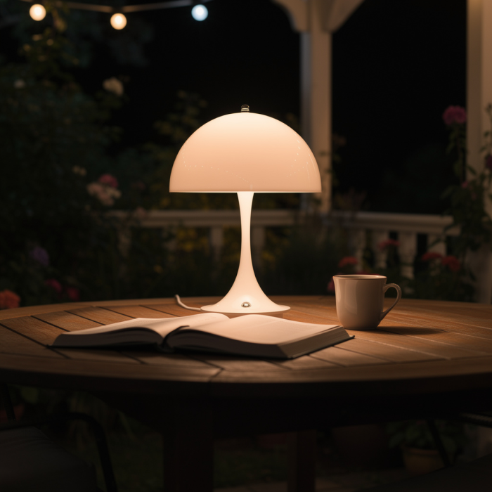 Lampada a led touch “Como” bianca con 3 colorazioni luce - immagine 2