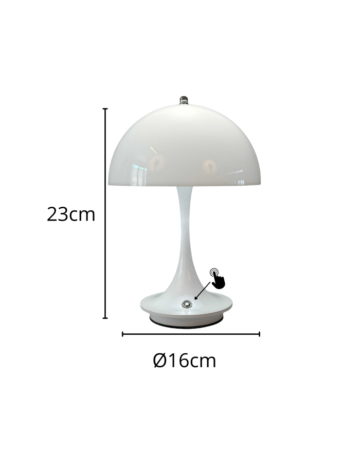 Lampada a led touch “Como” bianca con 3 colorazioni luce - immagine 3