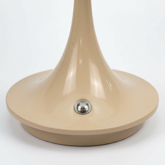 Lampada a led touch "Como" base tortora e paralume bianco con 3 colorazioni luce - immagine 9