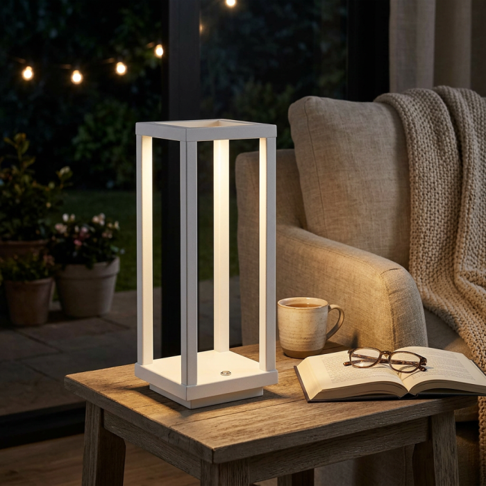 Lampada a led touch “Bari” bianca con 3 colorazioni luce - immagine 2