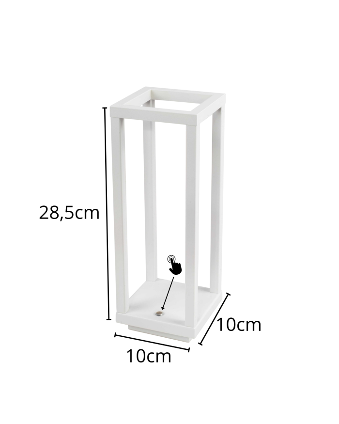 Lampada a led touch “Bari” bianca con 3 colorazioni luce - immagine 3