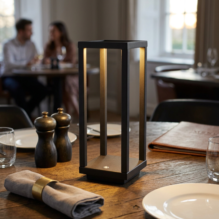 Lampada a led touch “Bari” nera con 3 colorazioni luce - immagine 2