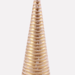 Albero di Natale decorativo dorato in resina Ø12,5XH40