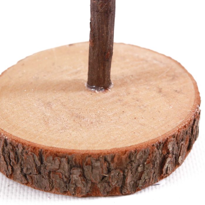 Albero di natale decorativo in peluche beige - immagine 3