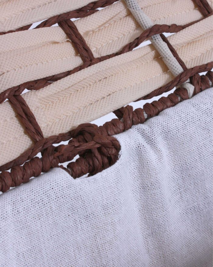 Set di 3 portabiancheria in tessuto non tessuto bianco - immagine 2