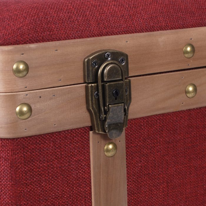 Bauli in tessuto rosso in set di due - immagine 4