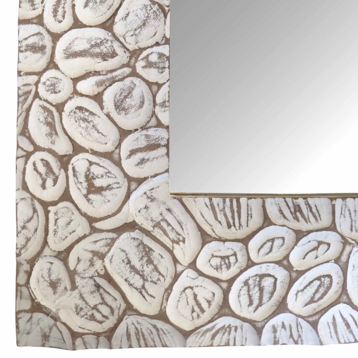 Specchio in legno di mango intagliato - immagine 2