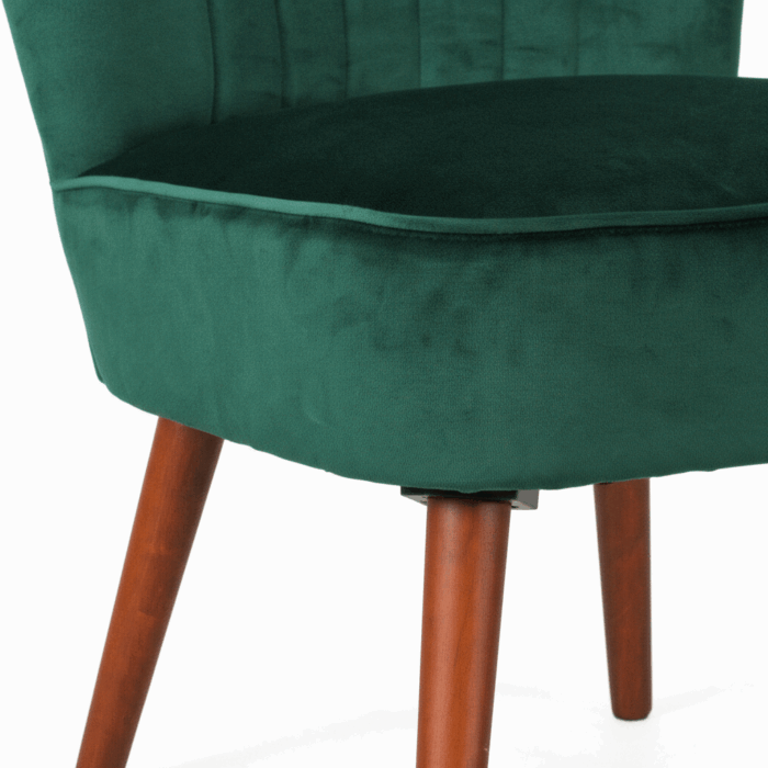 Poltrona senza braccioli in velluto verde - immagine 9