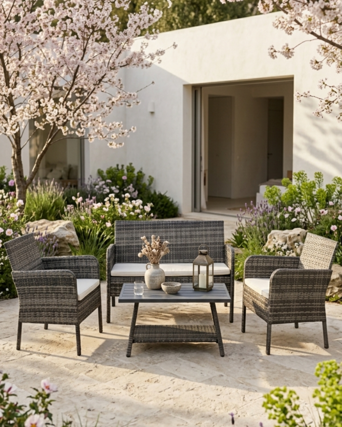 Salotto completo in polirattan "Lory" - immagine 2