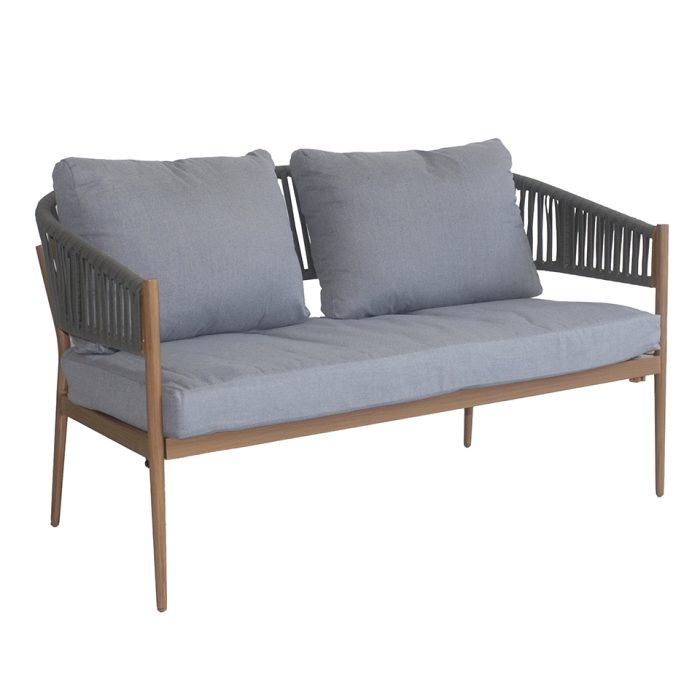 Salotto completo in alluminio e corda Raul - immagine 3