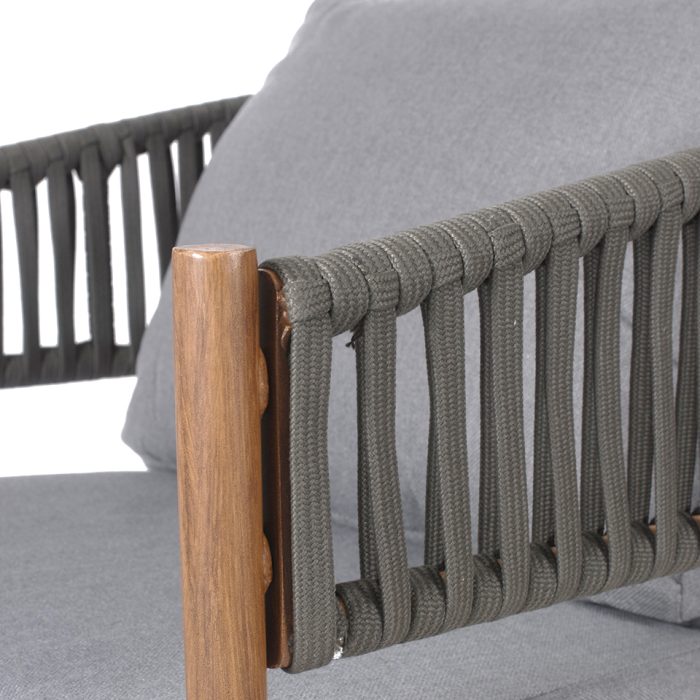 Salotto completo in alluminio e corda Raul - immagine 4