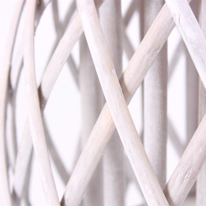 Lanterna grigia in vimini - immagine 2