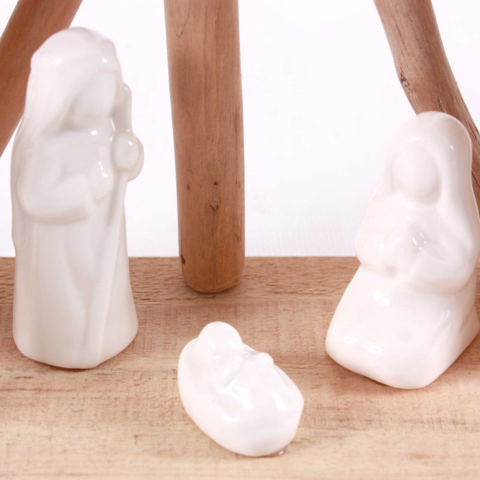 Presepe natività in legno e ceramica - immagine 3