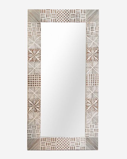 Specchio in mango intagliato