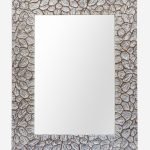 Specchio in legno di mango intagliato