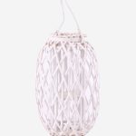 Lanterna bianca in vimini