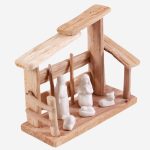 Presepe natività in legno e ceramica
