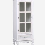 Vetrina bianca in legno di pino