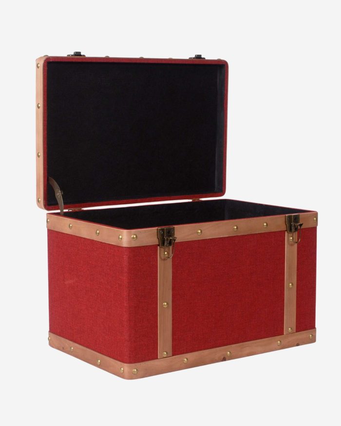 Bauli in tessuto rosso in set di due - immagine 2